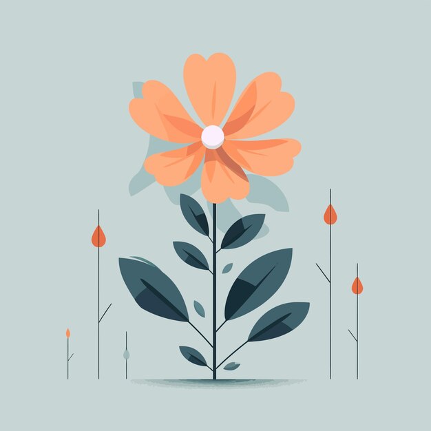 Vector art of plants flower trees vegetables fruits