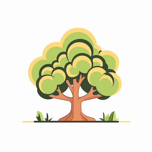 Vector art of plants flower trees vegetables fruits