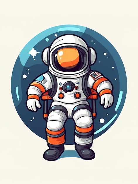 Vector background of an astronaut generated by AI