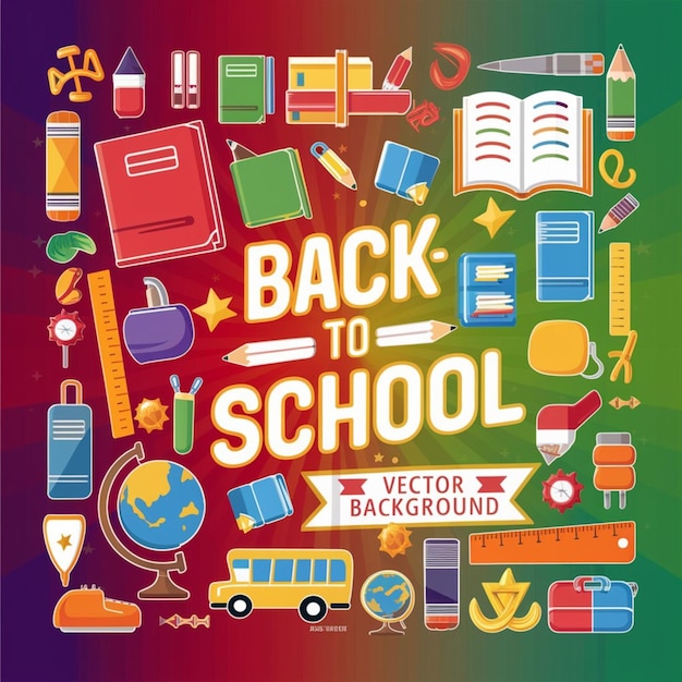 Vector background for back to school season