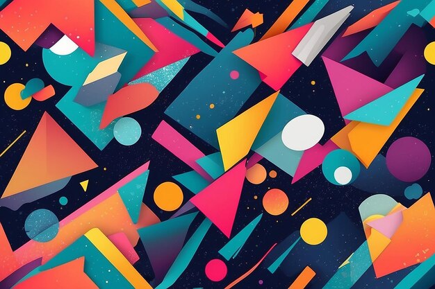 Vector Background Colorful Abstract Geometric Irregular Graphics