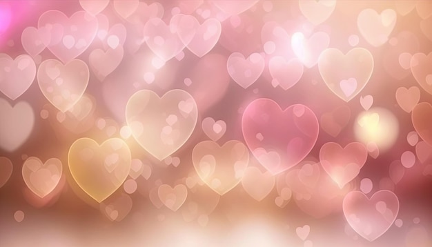 vector background defocused light in heart shape no size limit generative ai