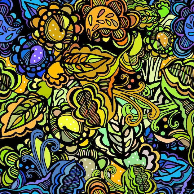 vector background with colorful bright flowers
