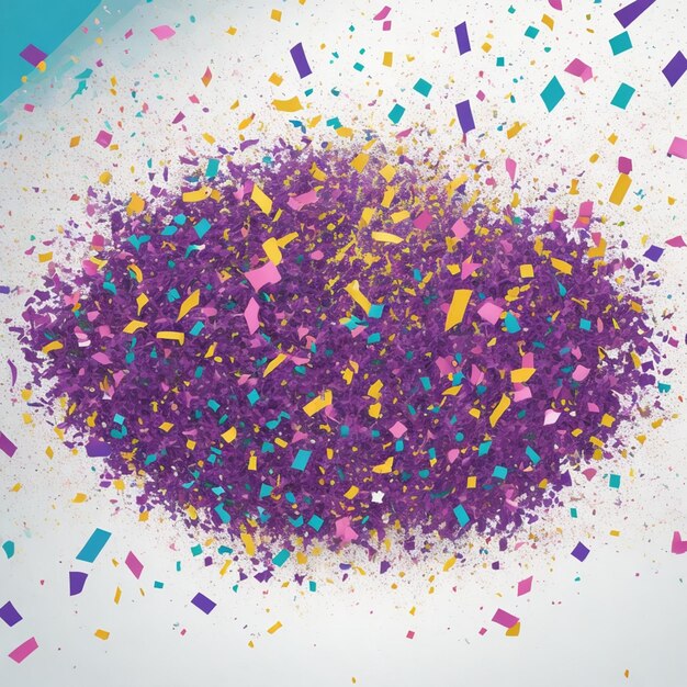 vector beautiful confetti and serpentine explosion burst background