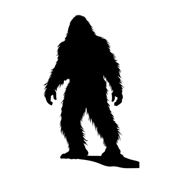 Foto vettore bigfoot silhouette t-shirt design illustrazione vettoriale