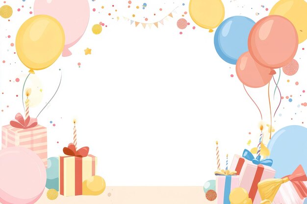 Photo vector birthday frame background