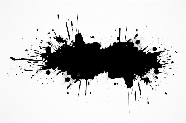 Фото Векторные черно-белые чернила абстрактная иллюстрация фона
