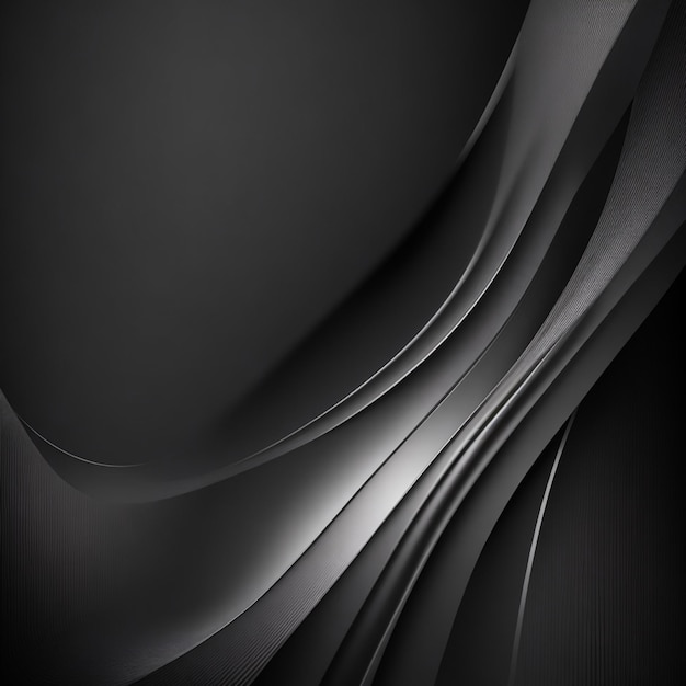 vector black background with curve shadow effect lines