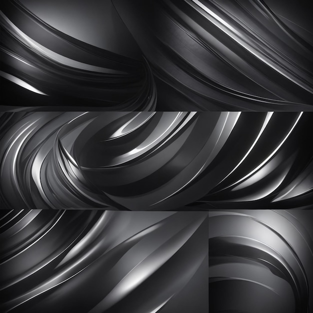 vector black dark shiny gradient set