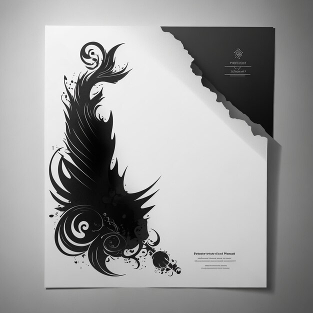 vector black ink letterhead