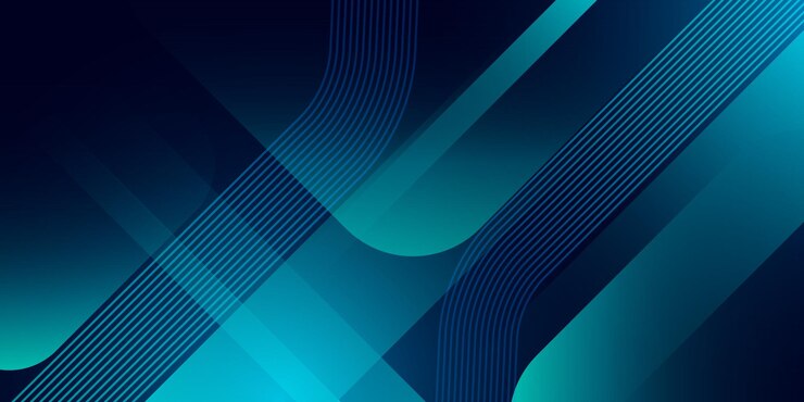Photo vector blue abstract geometrical shape modern background shiny blue lines pattern