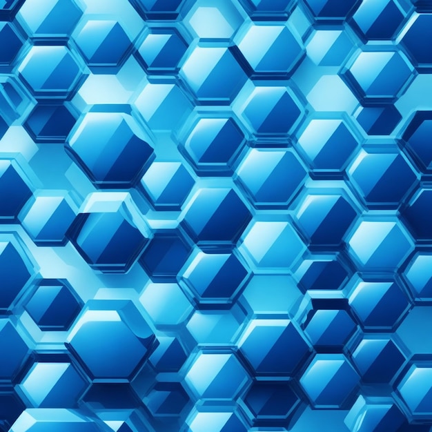 vector blue technology hexagonal background