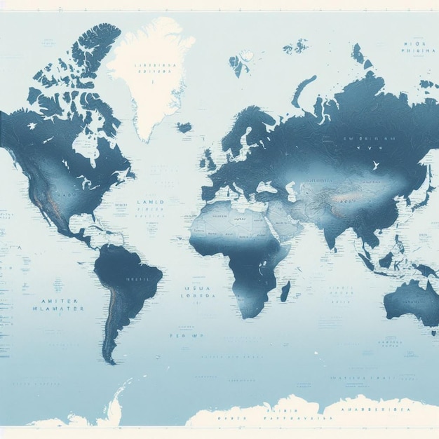 vector Blue toned world map