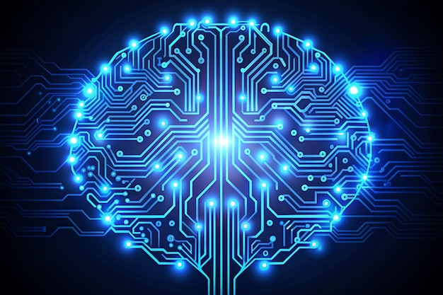 vector brain charge binary style design