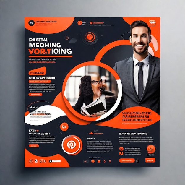 Foto vector brochure flyer design layout sjabloon grootte a4 een pagina infographics