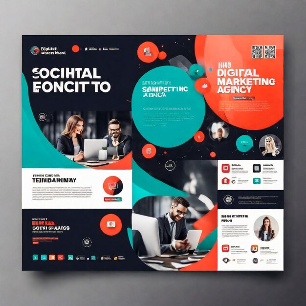 Foto vector brochure flyer design layout sjabloon grootte a4 een pagina infographics