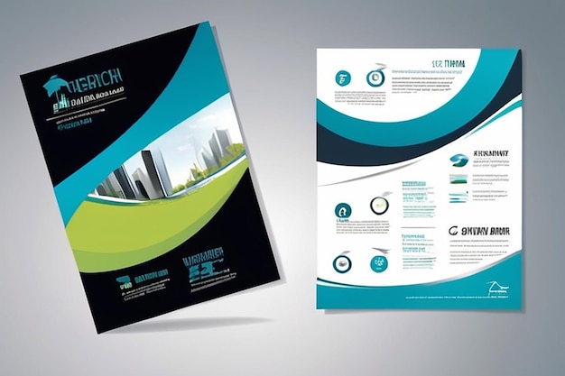 Vector Brochure Flyer design Layout sjabloon grootte A4 Voor- en achterpagina infographics