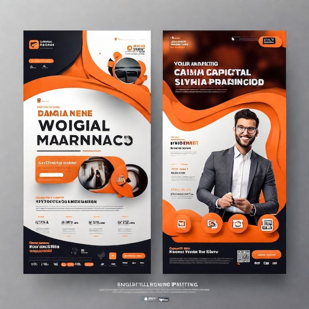 Vector Brochure Flyer design Layout template size A4 One page infographics