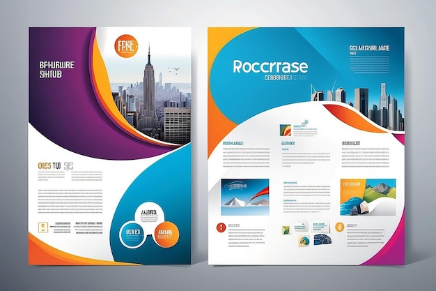 Vector brochure flyer magazine cover poster template