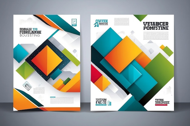 Vector brochure flyer magazine cover poster template