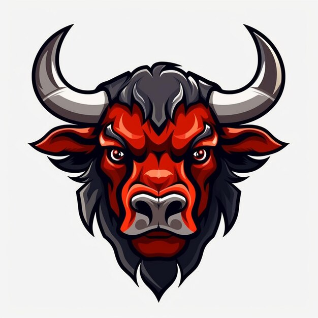 Photo vector bull head logo isolate background