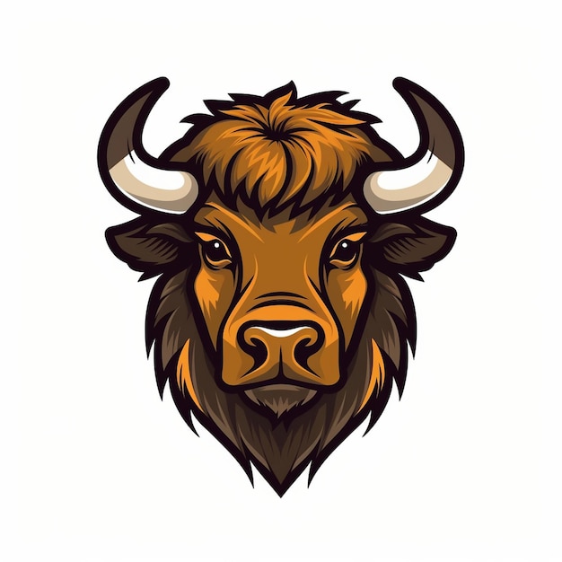 vector bull head logo isolate background