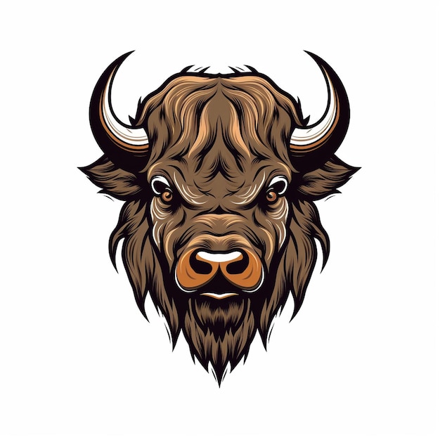 vector bull head logo isolate background