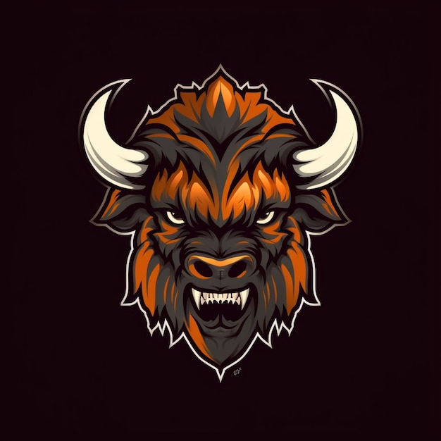 vector bull head logo isolate background