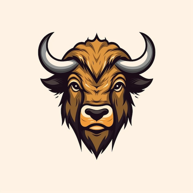 vector bull head logo isoleren achtergrond