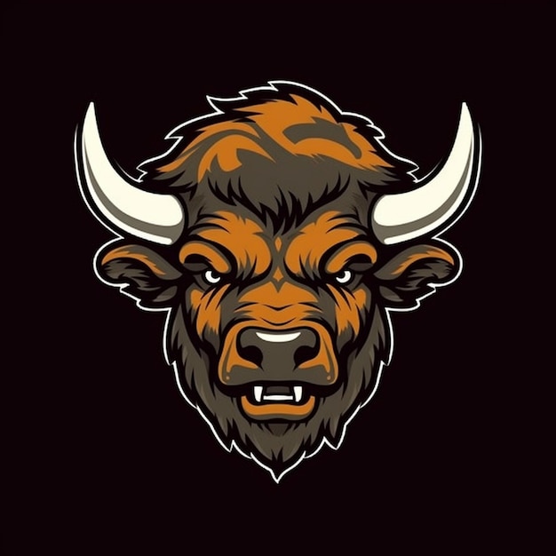 Foto vector bull head logo isoleren achtergrond