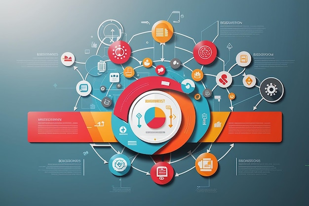 Photo vector business concepts with icons can use for infographic loop business report or plan modern template