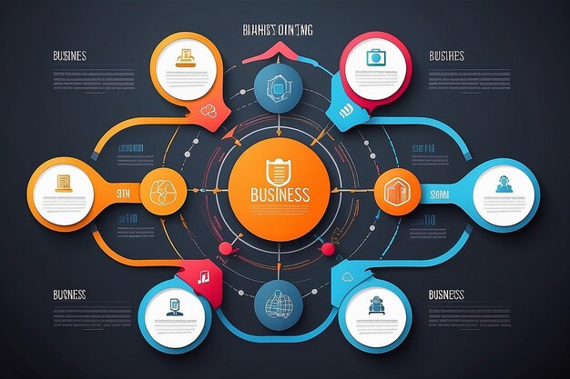 Photo vector business concepts with icons can use for infographic loop business report or plan modern template