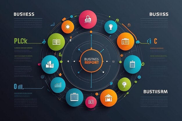 Photo vector business concepts with icons can use for infographic loop business report or plan modern template