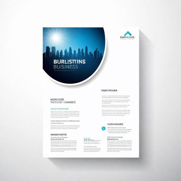 Foto vector business flyer sjabloon op witte achtergrond