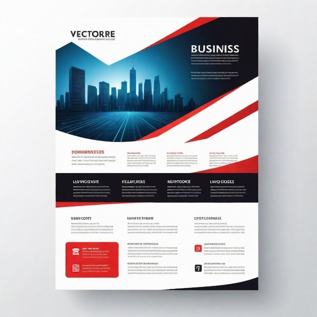 Foto vector business flyer sjabloon op witte achtergrond