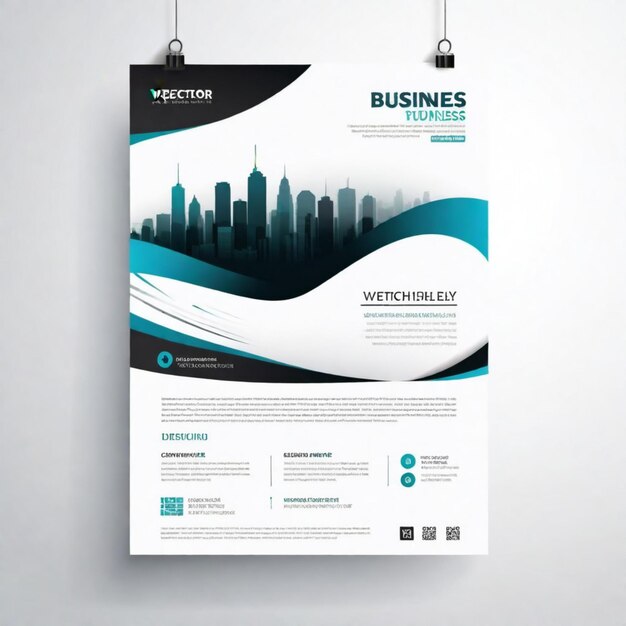 Vector business flyer sjabloon op witte achtergrond