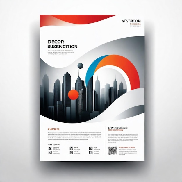 Vector business flyer template on white background