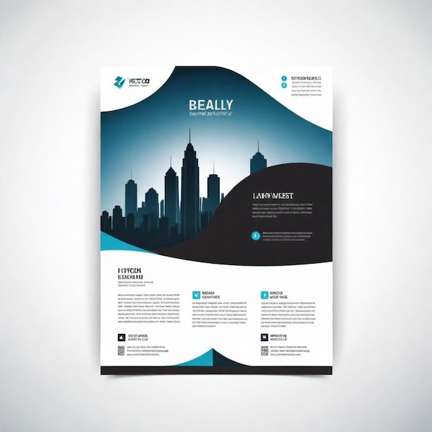 Photo vector business flyer template on white background