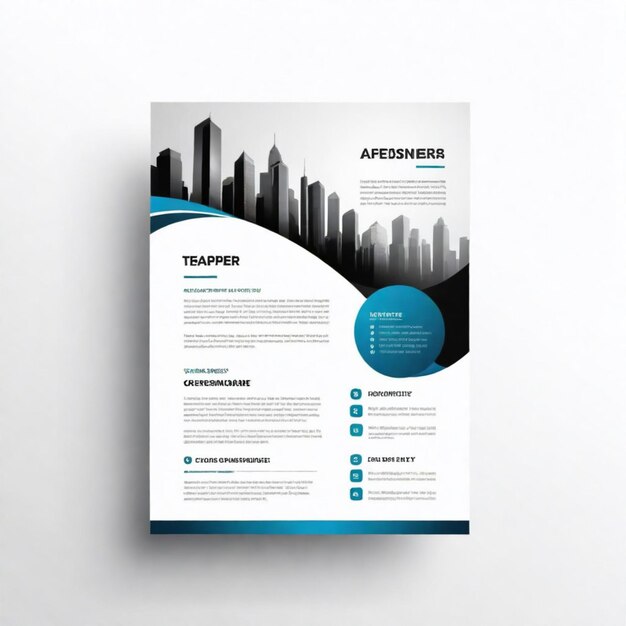 Photo vector business flyer template on white background