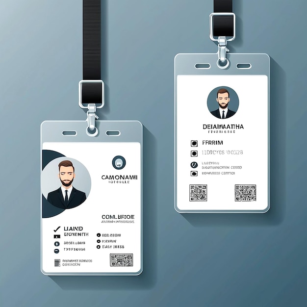 Vector business id card template with minimalist elements