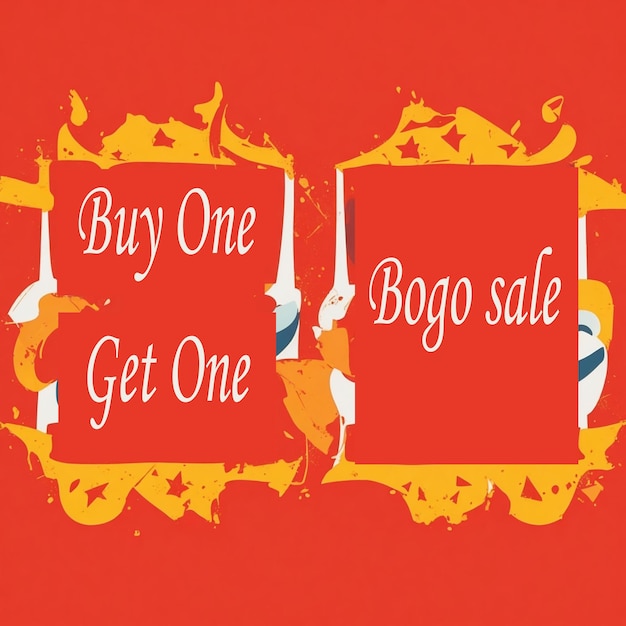 Photo vector buy one get one free bogo sale banner