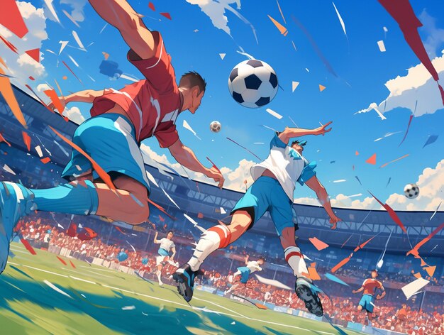 Photo vector cartoon clip art illustration of a soccer player dribbling the ball forward