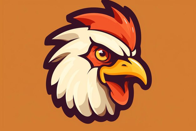 Vector chicken cartoon character logo