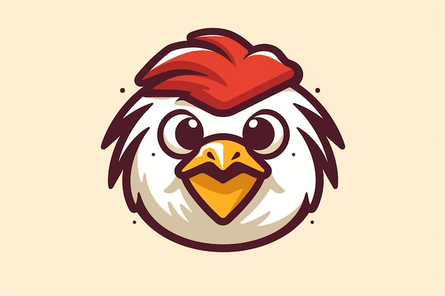 Photo vector chicken cartoon character logo