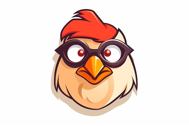 vector chicken cartoon character logo