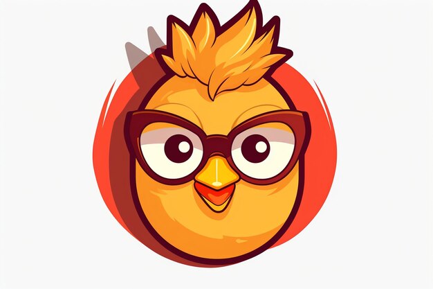 Photo vector chicken cartoon character logo