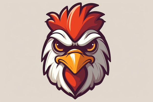 Photo vector chicken cartoon character logo