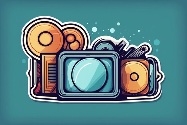 vector cinema movie illustration