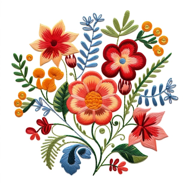 Vector Color Flower Bouquet Illustration