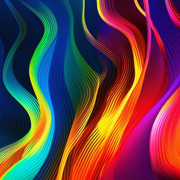 Vector colorful lines abstract patterns